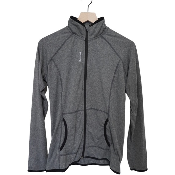 Reebok Gray Full Zip Lightweight Jacket Size M - Picture 1 of 8